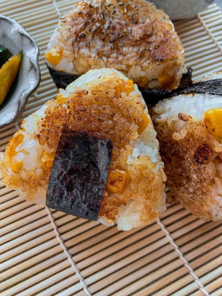 Japanese Grilled Street Corn Onigiri