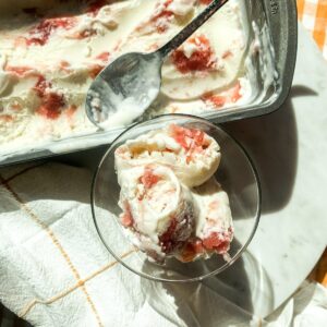 no churn rhubarb buttermilk ice cream