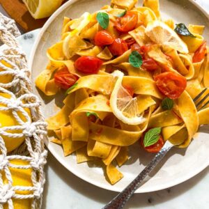 pappardelle with tomato lemon sauce