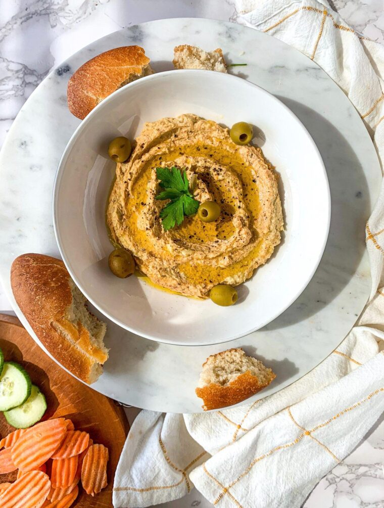 grilled artichoke and cumin dip