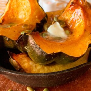 easy apple cider roasted acorn squash