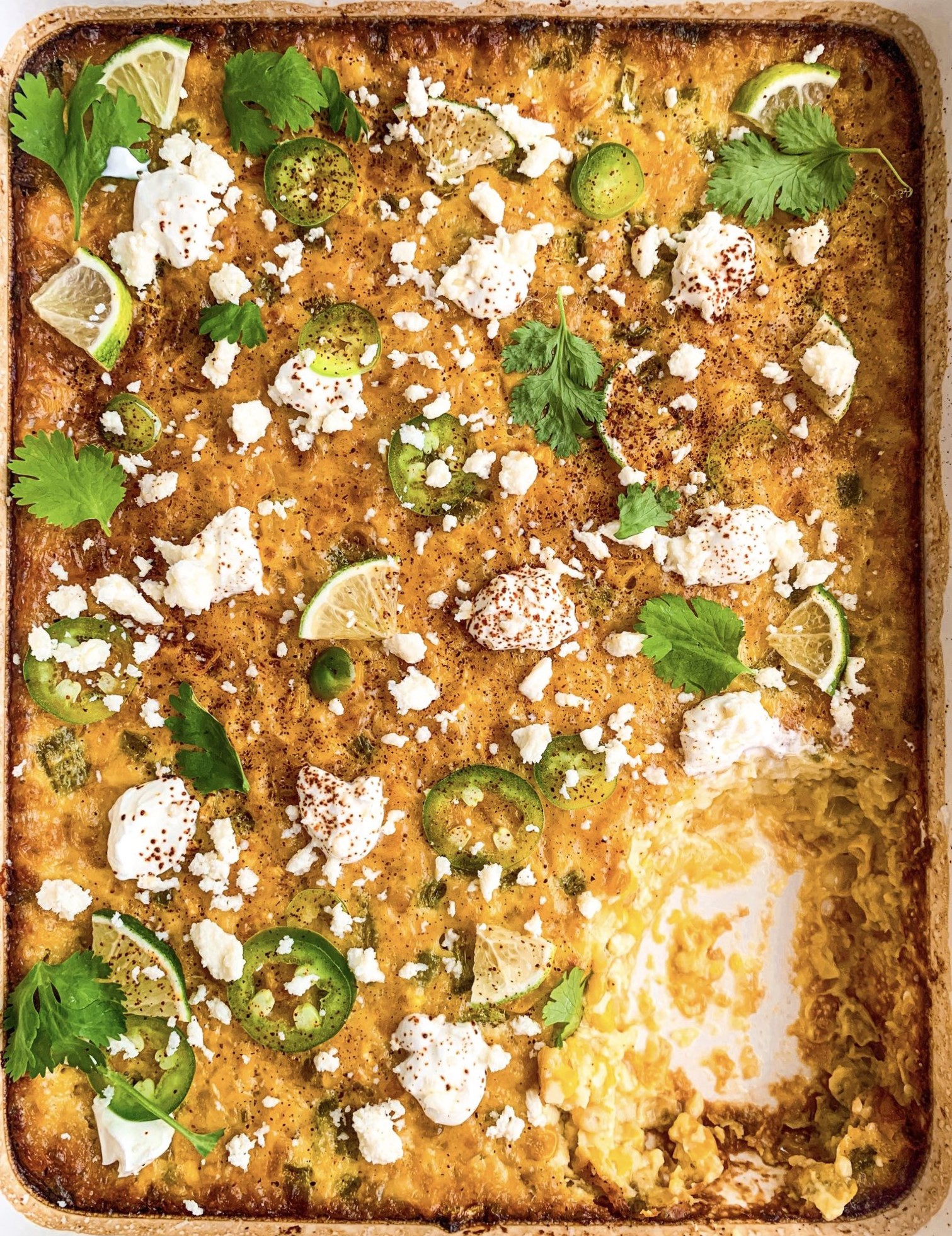 Creamy Elote Corn Casserole - The Kitchen Division