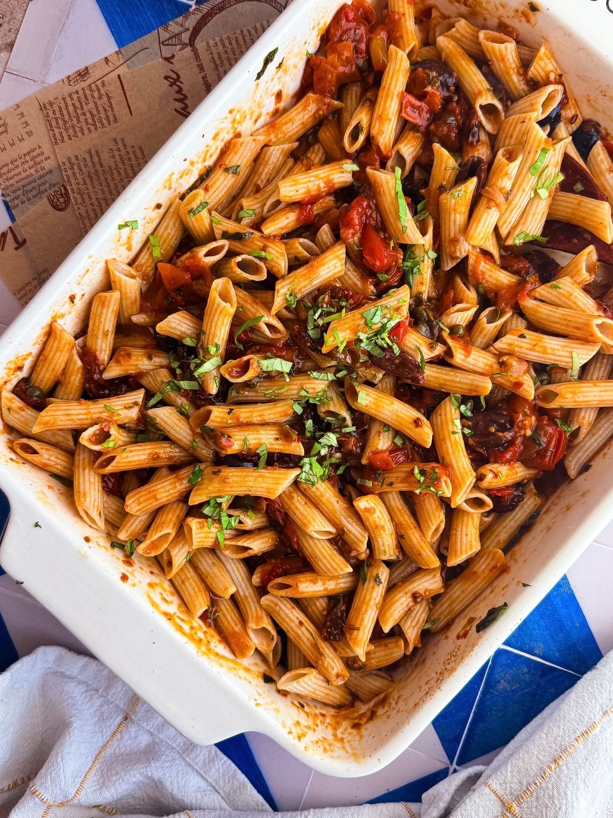 Jammy Roasted Tomato Puttanesca (One-Pan Oven Sauce) (NAFLD